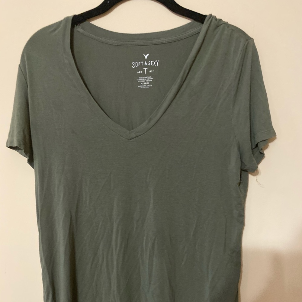 Green American Eagle Soft & Sexy Tee
